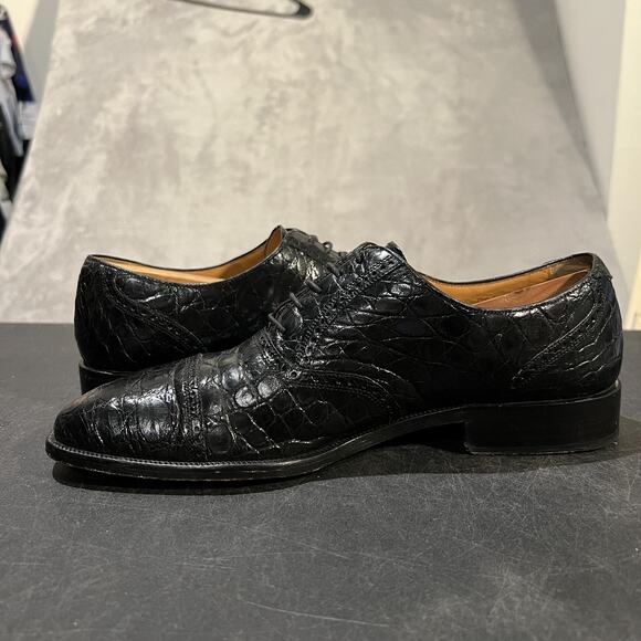 Prima Classe Genuine Crocodile Oxford Shoes Mens 8.5 Handmade Cap Toe Italy main image 4